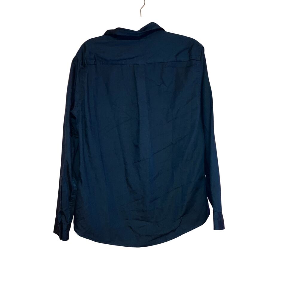 Eddie Bauer Blue Button Front Long Sleeve Top Size Medium Mens - Picture 5 of 5